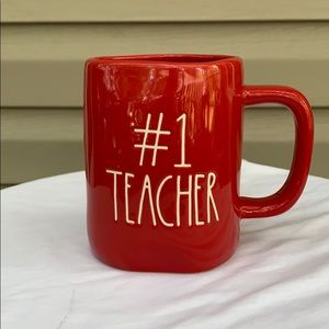 NWT Rae Dunn red& white mug